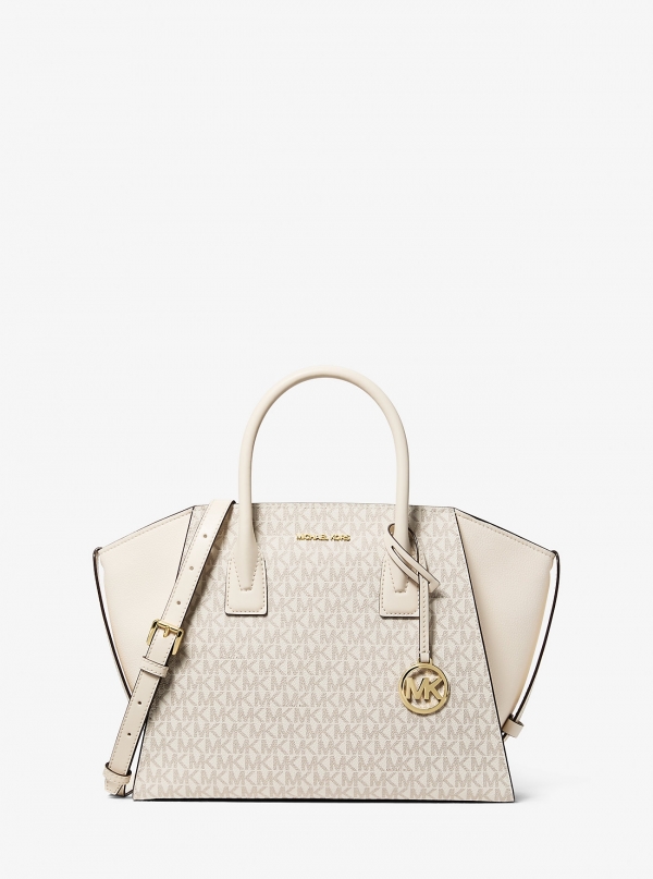 MICHAEL Michael Kors Avril Large Signature Logo Satchel