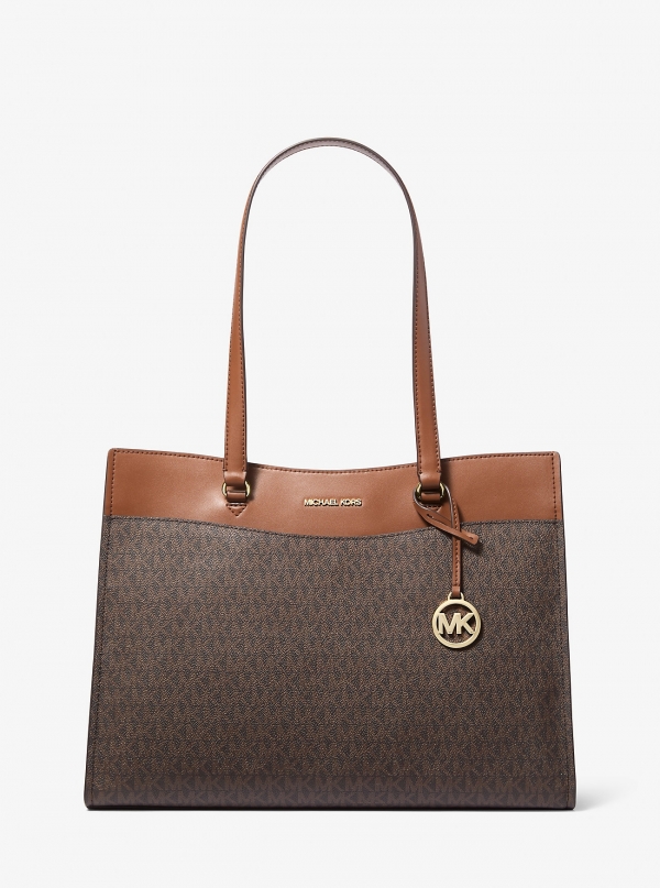 MICHAEL Michael Kors Jet Set Large Signature Logo Tote Bag