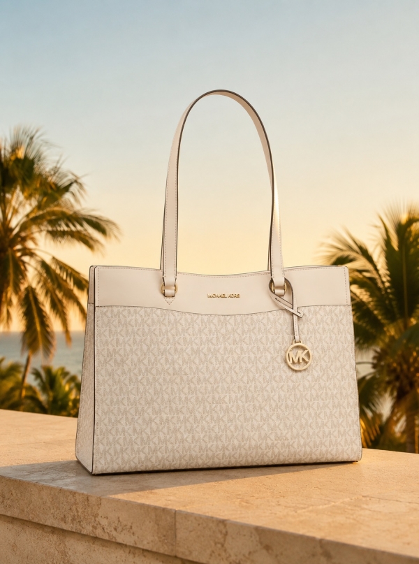 MICHAEL Michael Kors Jet Set Large Signature Logo Tote Bag