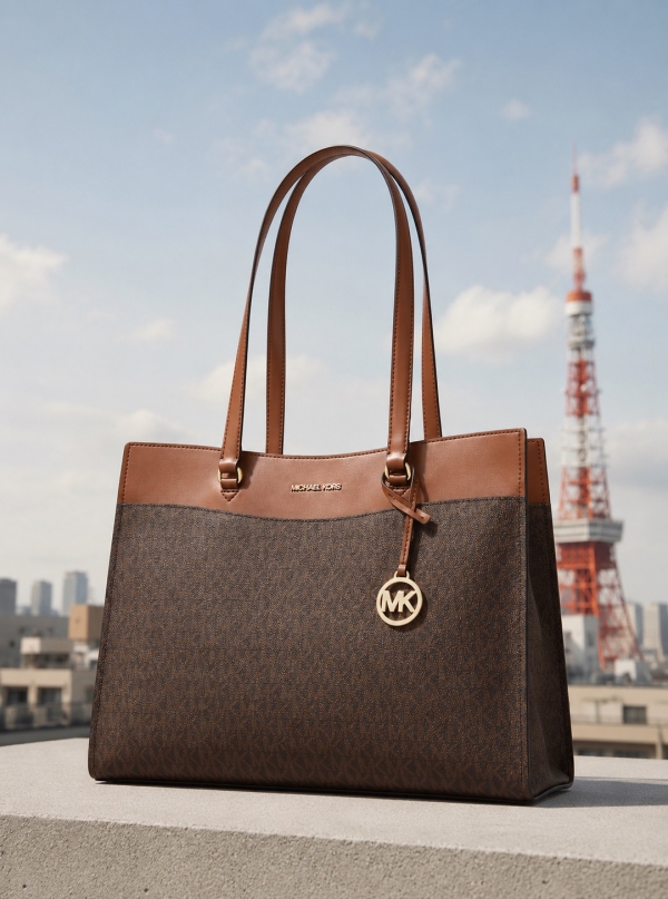 MICHAEL Michael Kors Jet Set Large Signature Logo Tote Bag