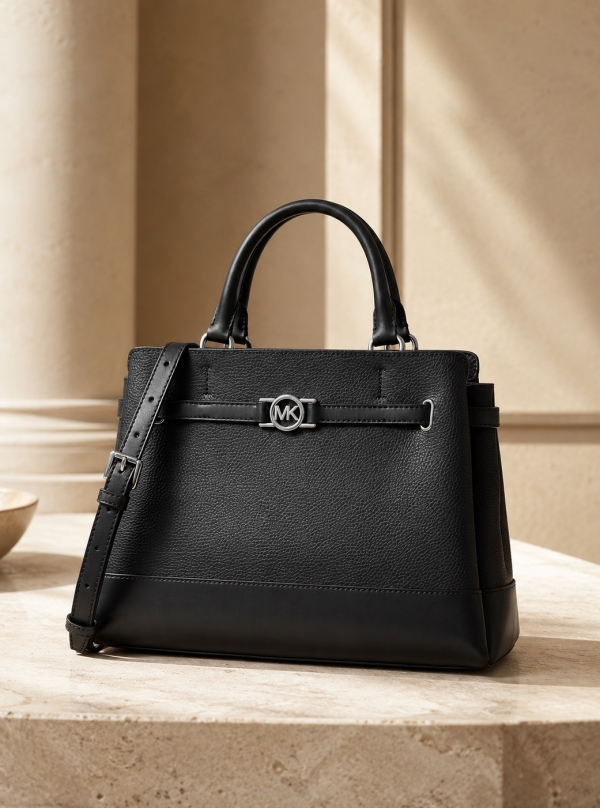 MICHAEL Michael Kors Reed Large Pebbled Leather Satchel