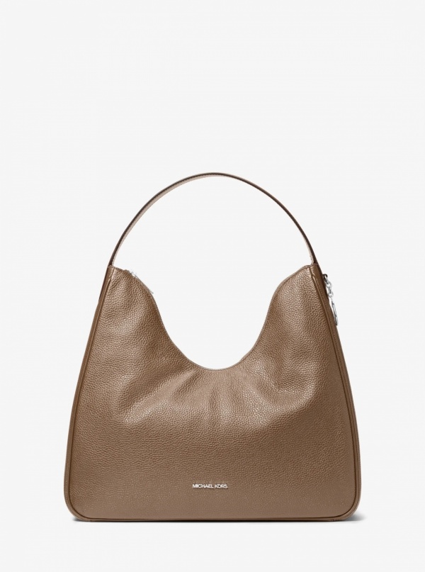 MICHAEL Michael Kors Nayla Medium Pebbled Leather Hobo Shoulder Bag