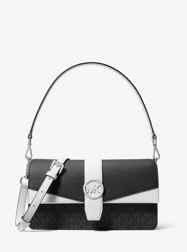 Greenwich Medium Signature Logo Convertible Shoulder Bag