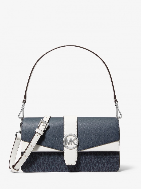 MICHAEL Michael Kors Greenwich Medium Signature Logo Convertible Shoulder Bag
