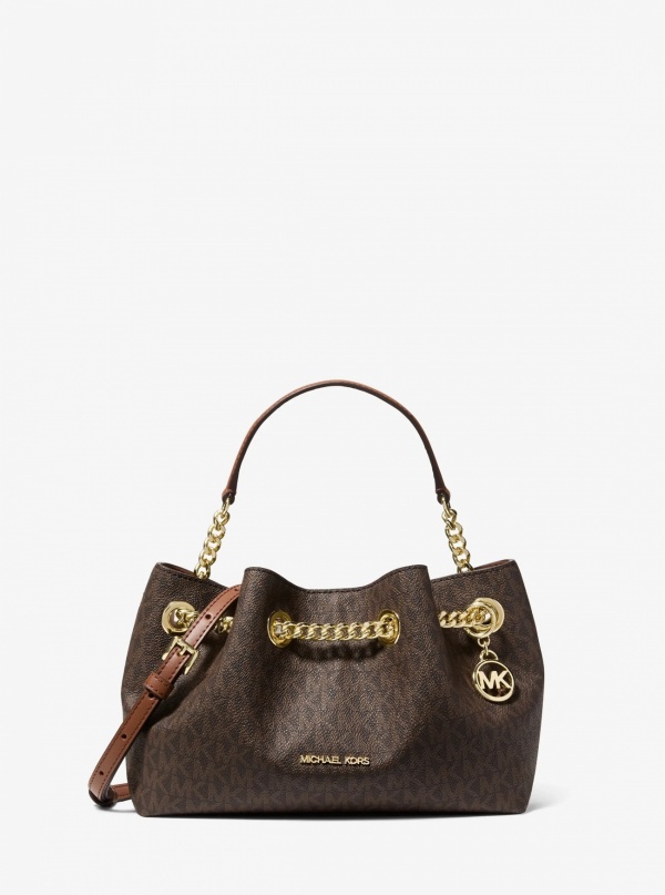 Mina Small Signature Logo Crossbody Bag