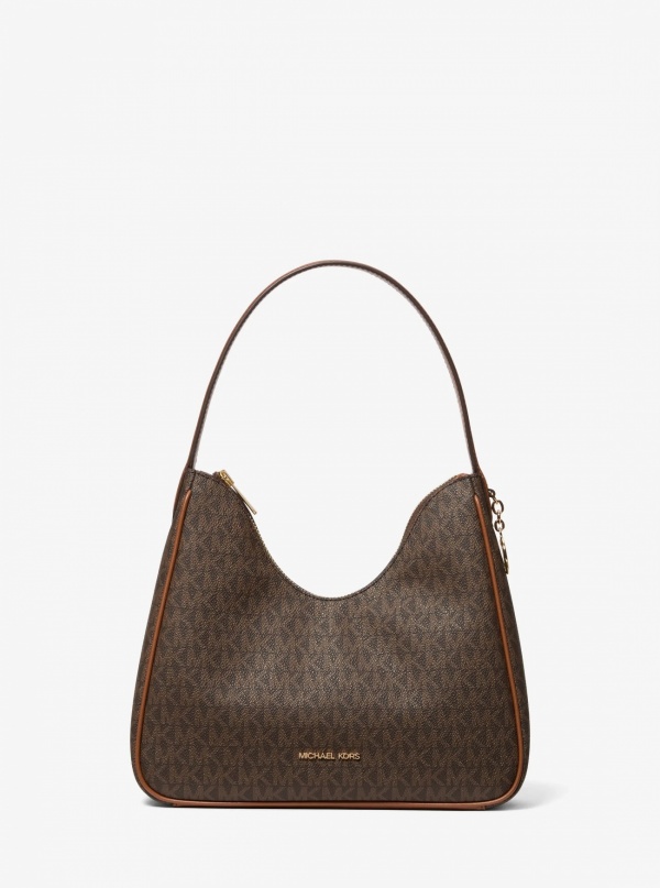 Nayla Small Signature Logo Hobo Shoulder Bag
