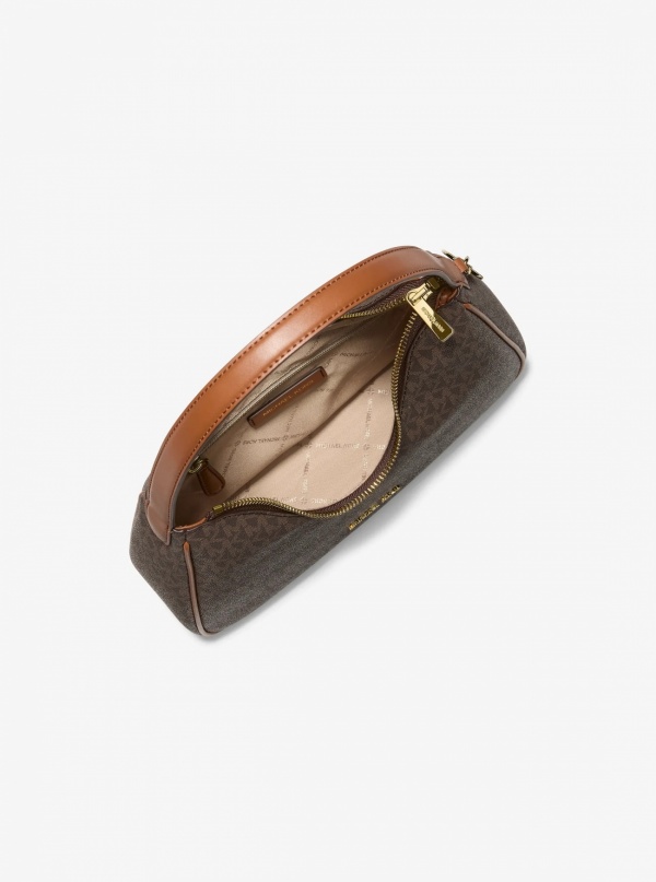 Nayla Small Signature Logo Hobo Shoulder Bag