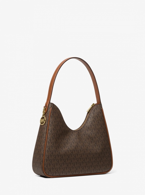 Nayla Small Signature Logo Hobo Shoulder Bag