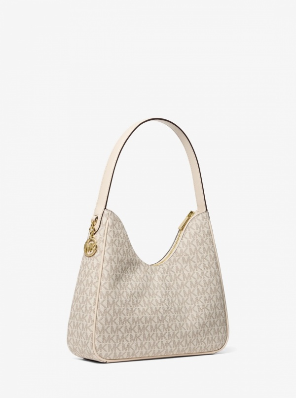 Nayla Small Signature Logo Hobo Shoulder Bag