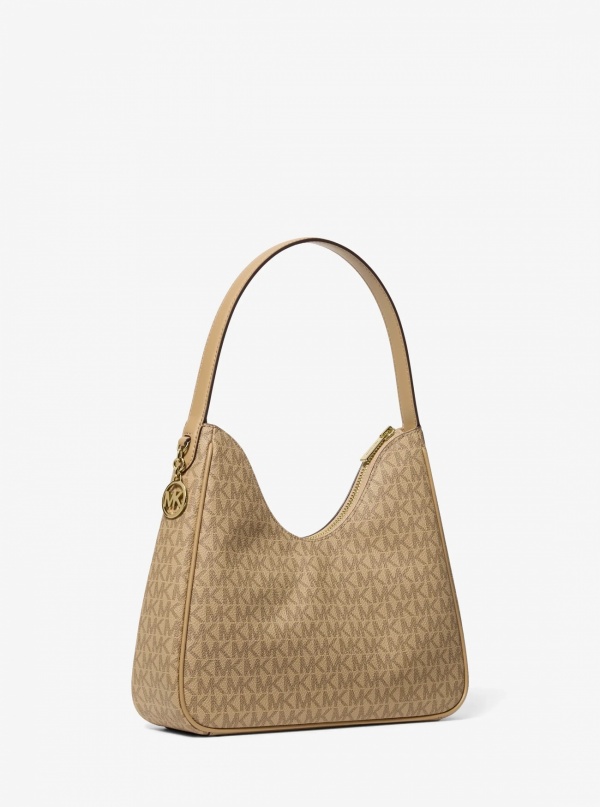 Nayla Small Signature Logo Hobo Shoulder Bag