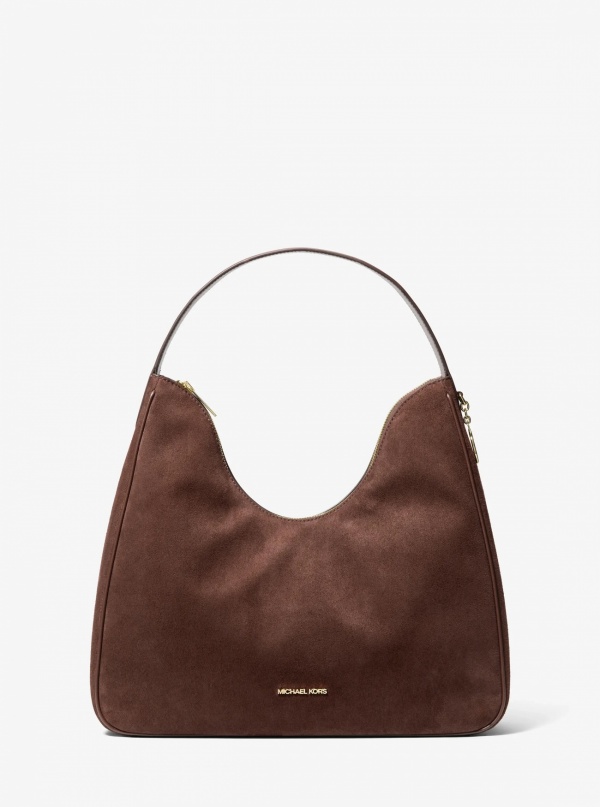 Nayla Medium Suede Hobo Shoulder Bag