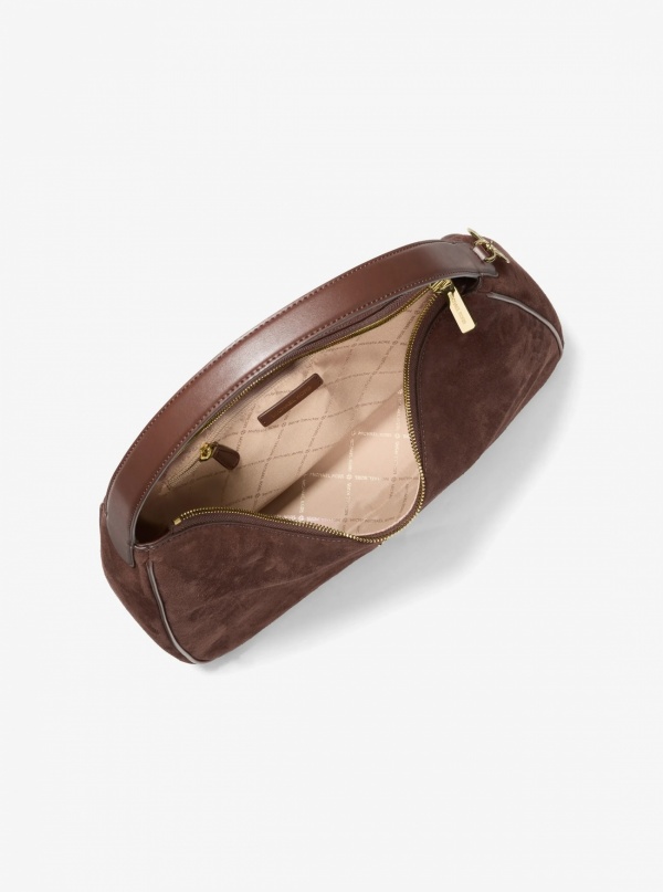 Nayla Medium Suede Hobo Shoulder Bag