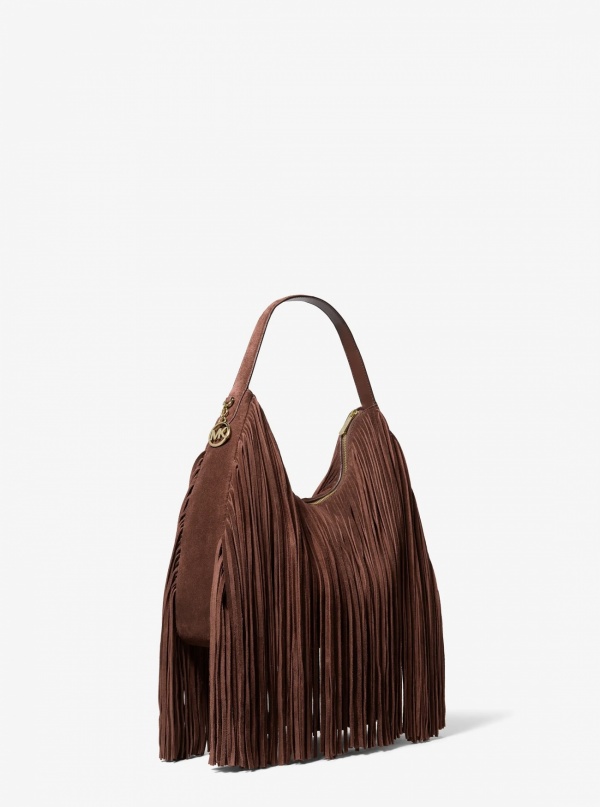 Nayla Medium Fringed Hobo Shoulder Bag