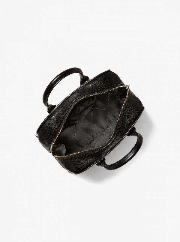 Ashton Small Leopard Print Calf Hair Messenger Bag