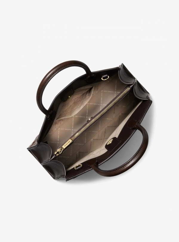 Greta Medium Logo Embossed Satchel