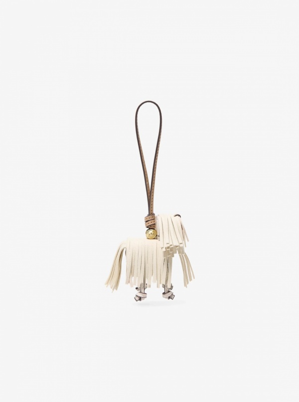 Leather Shaggy Dog Bag Charm