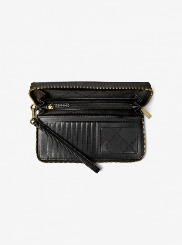 Jet Set Travel Houndstooth Print Continental Wristlet