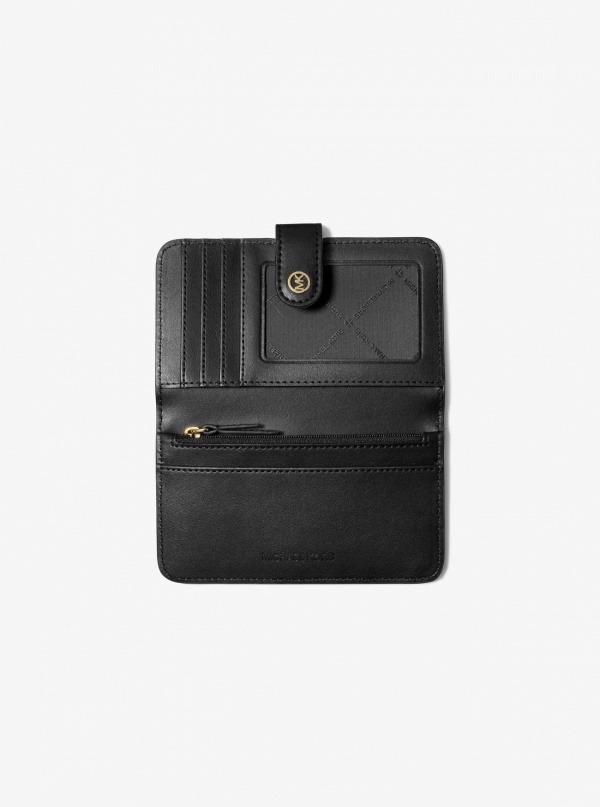 Jet Set Travel Medium Pebbled Leather Billfold Wallet