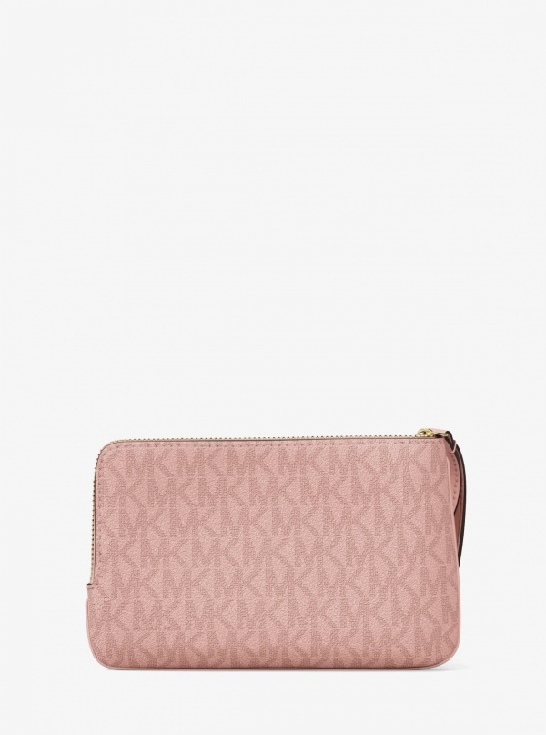 Jet Set Travel Small Signature Logo Wristlet