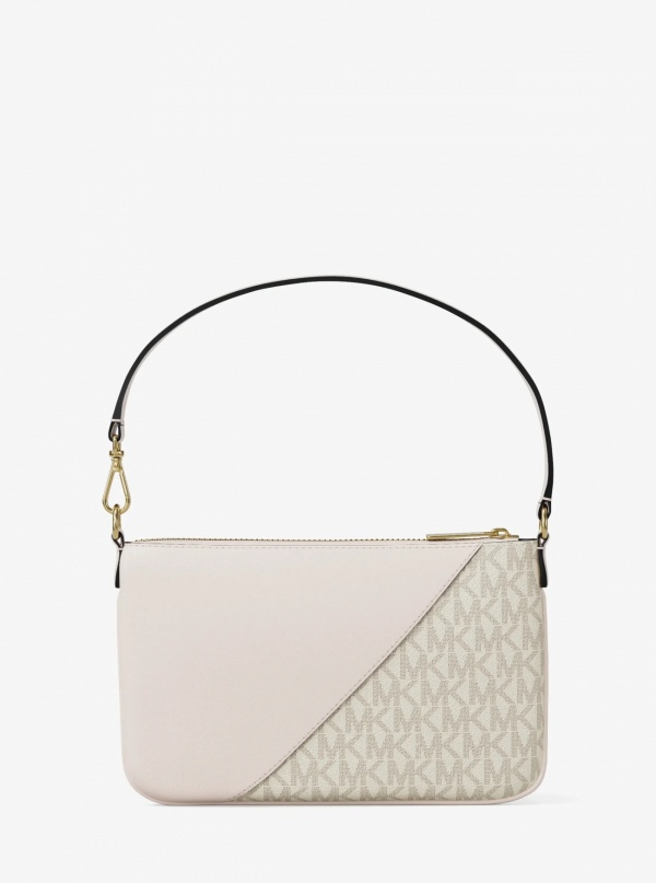 Jet Set Travel Small Signature Logo and Smooth Wristlet