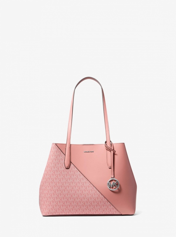 Avalon Medium Signature Logo and Smooth Tote Bag