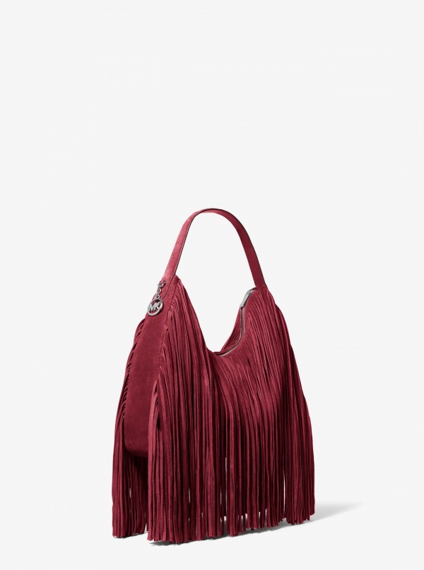 Nayla Medium Fringed Hobo Shoulder Bag