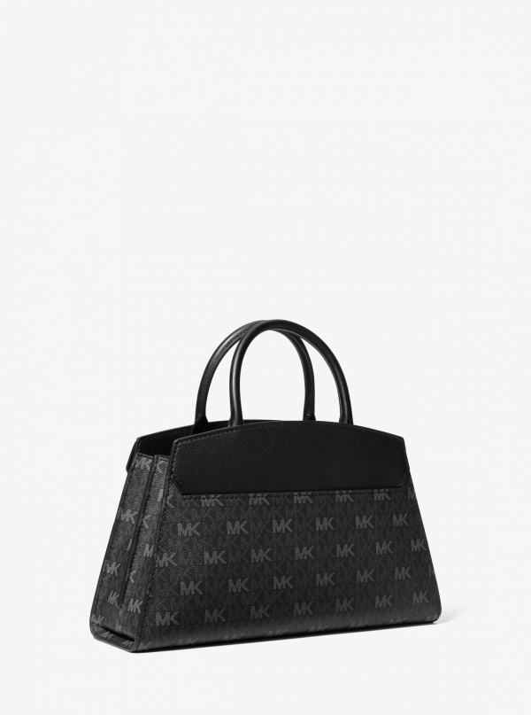 Greta Medium Signature Logo Satchel