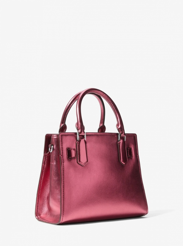 Landon Small Metallic and Signature Logo Satchel