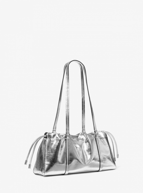 Matilda Small Metallic Cinched Shoulder Bag