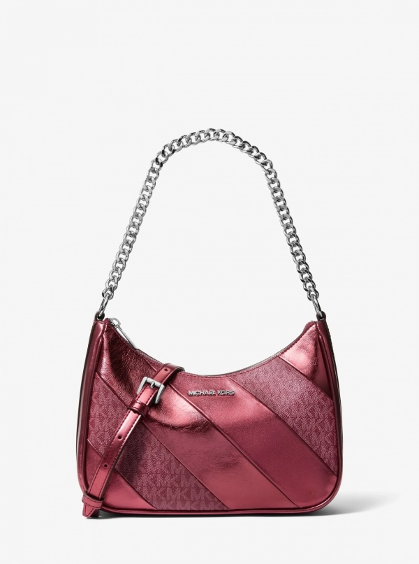 Jet Set Travel Metallic and Signature Logo Convertible Pochette