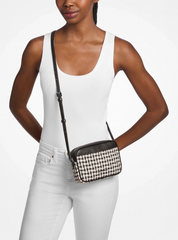 Jet Set Travel Small Houndstooth Crossbody Bag