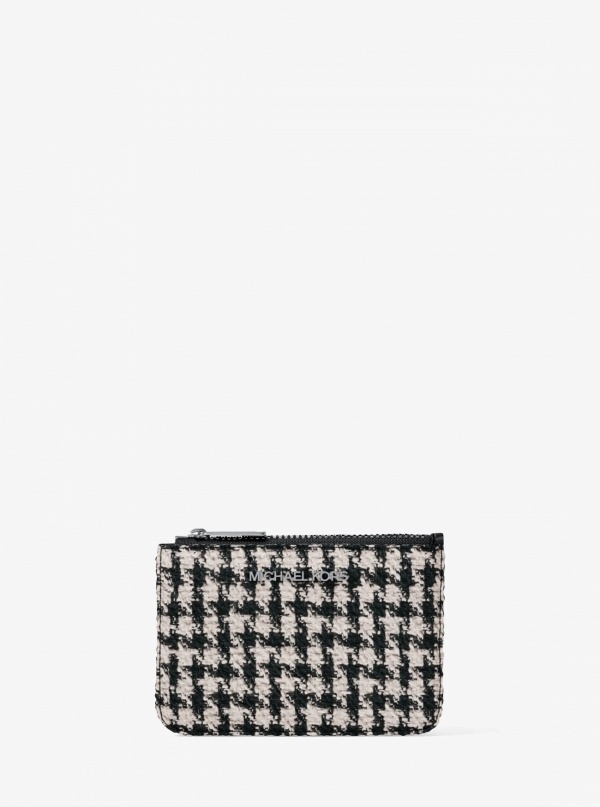 Jet Set Travel Houndstooth Woven Card Case