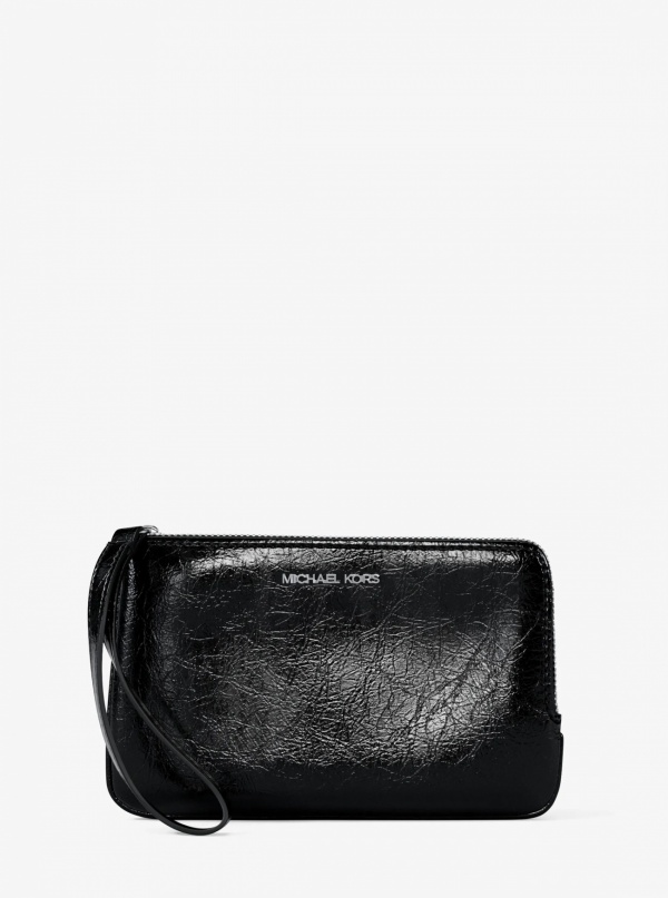 Jet Set Travel Small Crackled Wristlet