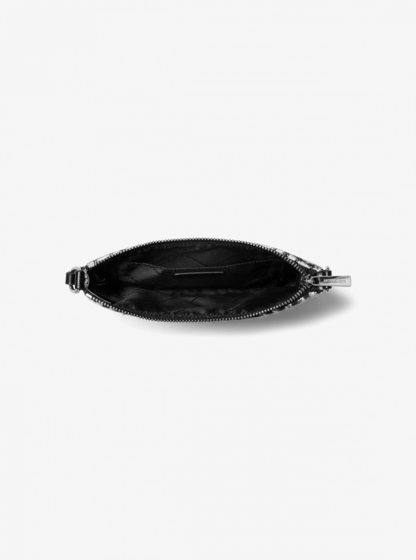 Jet Set Travel Woven Houndstooth Convertible Wristlet