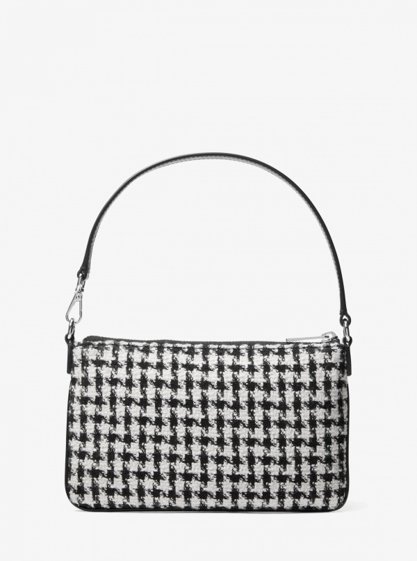 Jet Set Travel Woven Houndstooth Convertible Wristlet
