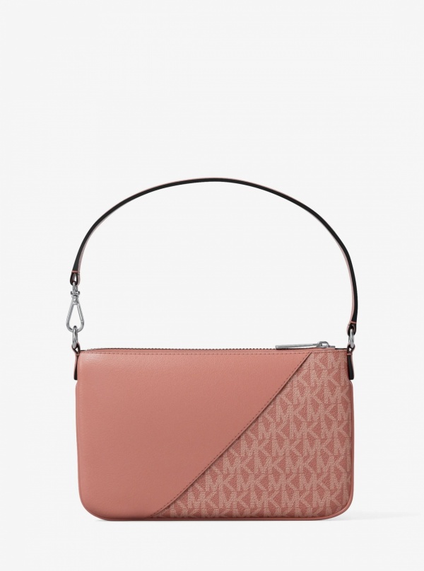 Jet Set Travel Small Signature Logo and Smooth Wristlet