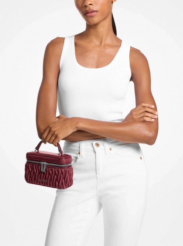 Vivi Small Matelassé Burnished Vanity Crossbody Bag