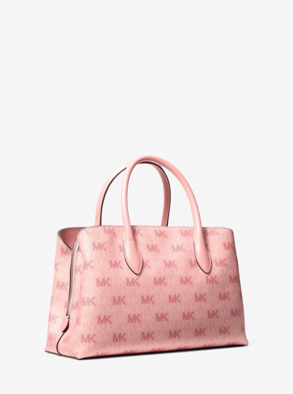 Maya Medium Signature Logo Satchel