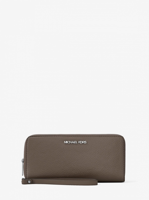 Large Pebbled Leather Continental Wallet