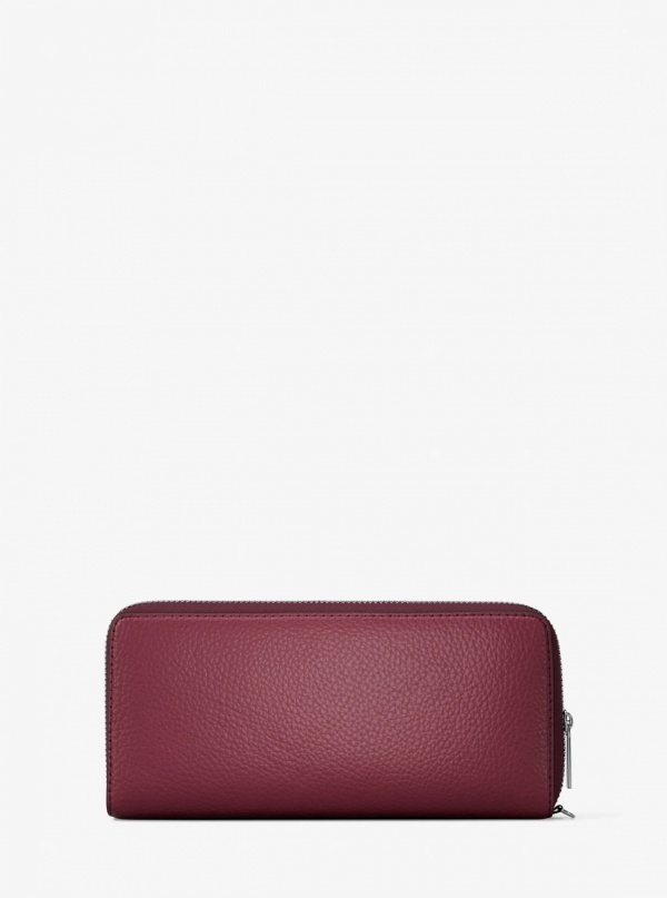 Large Pebbled Leather Continental Wallet