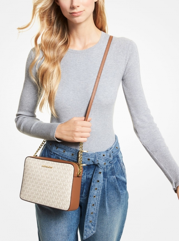 MICHAEL Michael Kors Jet Set Large Printed Logo Crossbody Bag