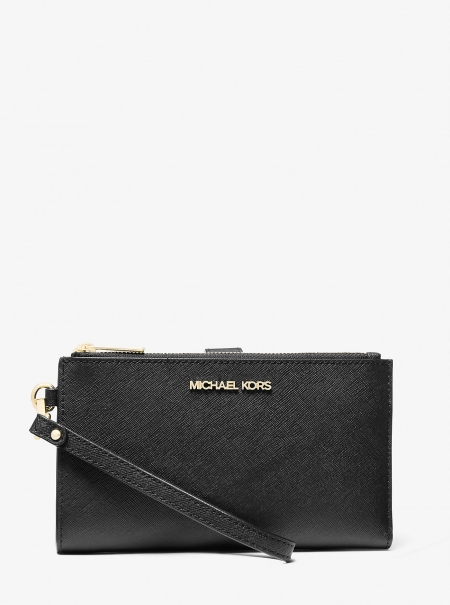 Jet Set Large Leather Smartphone Wristlet