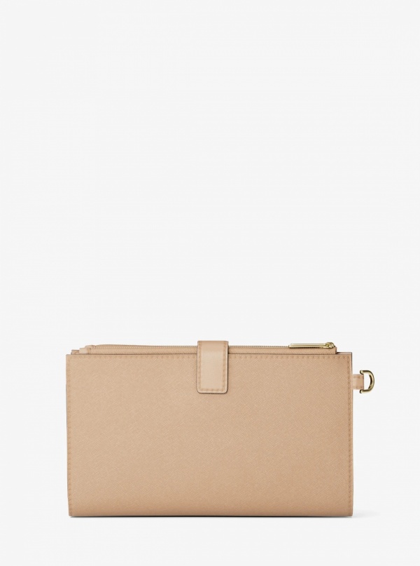 Jet Set Large Leather Smartphone Wristlet