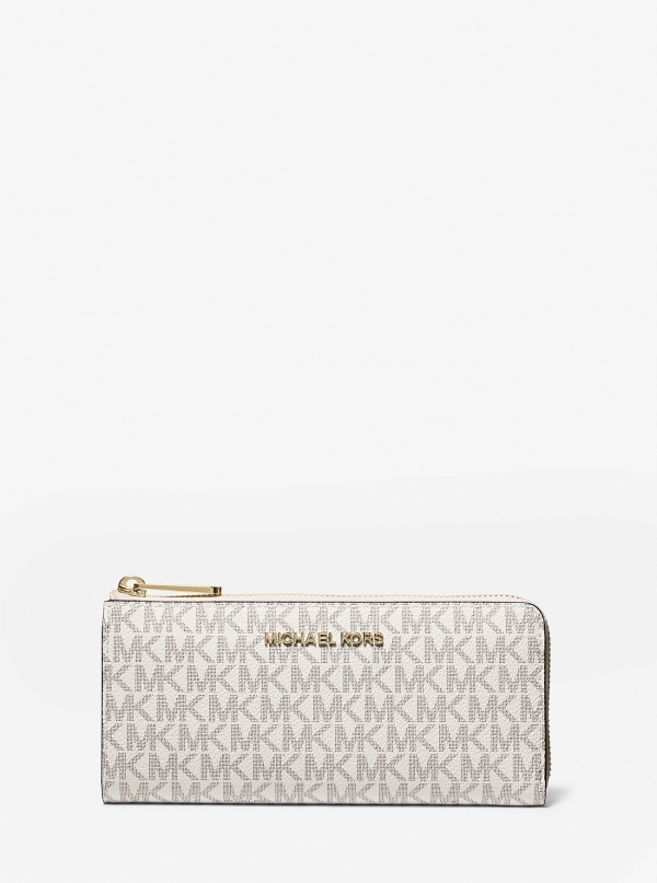 MICHAEL Michael Kors Jet Set Travel Large Logo Quarter-Zip Wallet