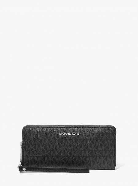 MICHAEL Michael Kors Jet Set Travel Large Signature Logo Continental Wallet