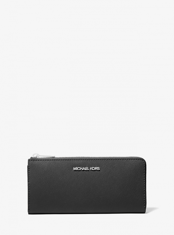 MICHAEL Michael Kors Jet Set Travel Large Saffiano Leather Quarter-Zip Wallet