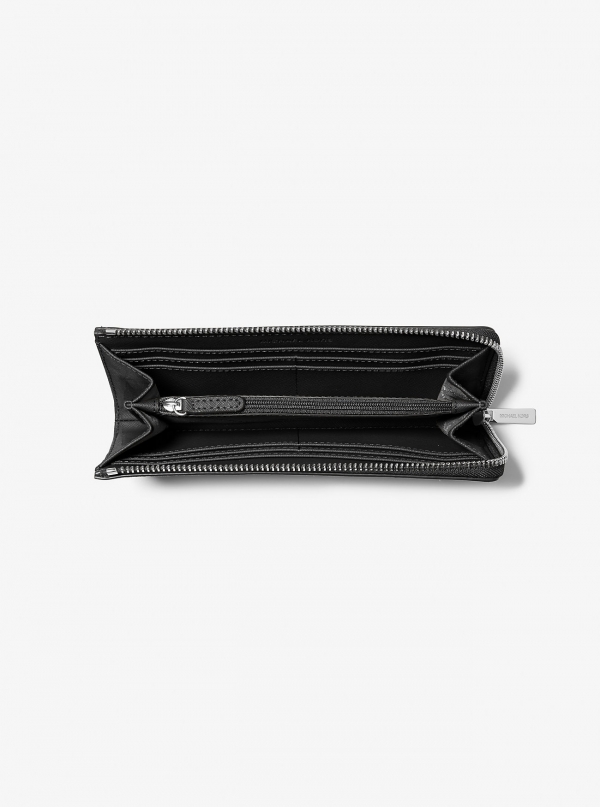 MICHAEL Michael Kors Jet Set Travel Large Saffiano Leather Quarter-Zip Wallet