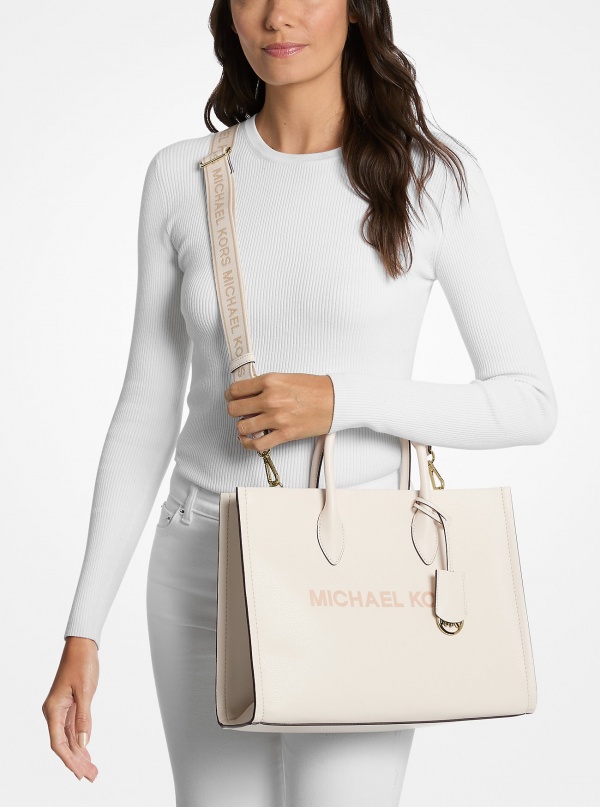 MICHAEL Michael Kors Mirella Medium Pebbled Leather Tote Bag