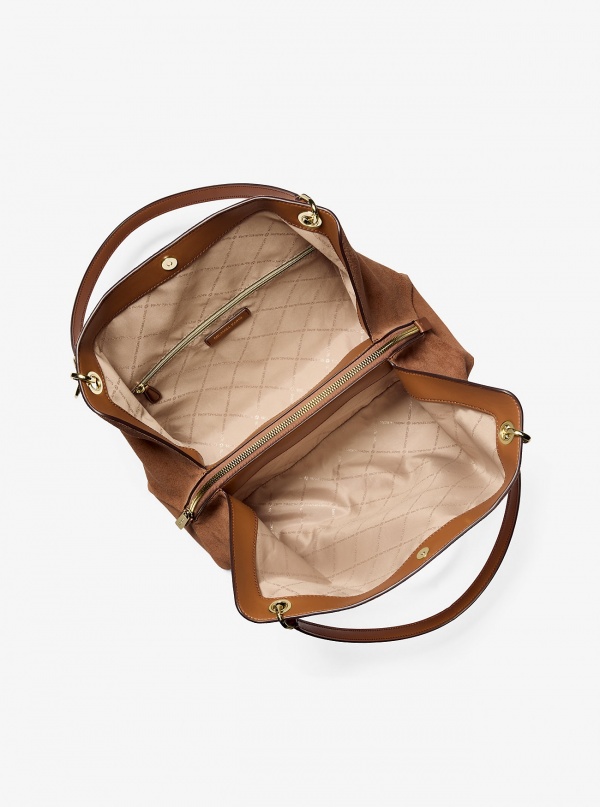 Christina Large Suede Shoulder Bag