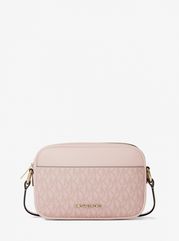 Jet Set Small Signature Logo Camera Crossbody Bag